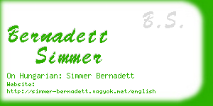 bernadett simmer business card